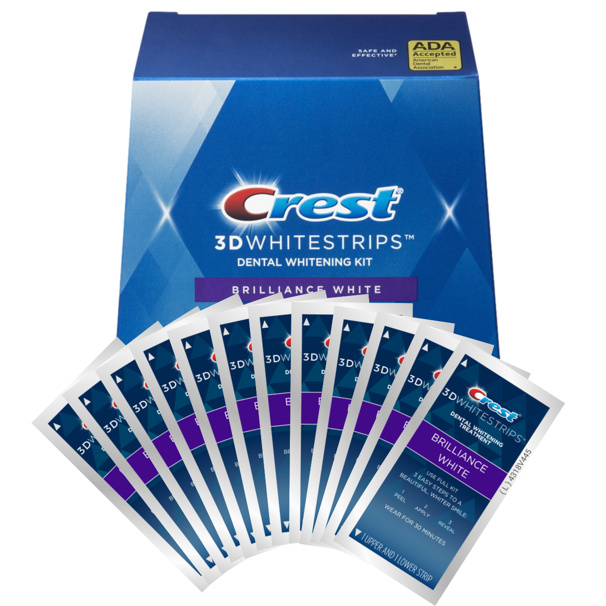 Bieliće Trake Crest 3D Brilliance White 9 Levels Whiter Whitestrips