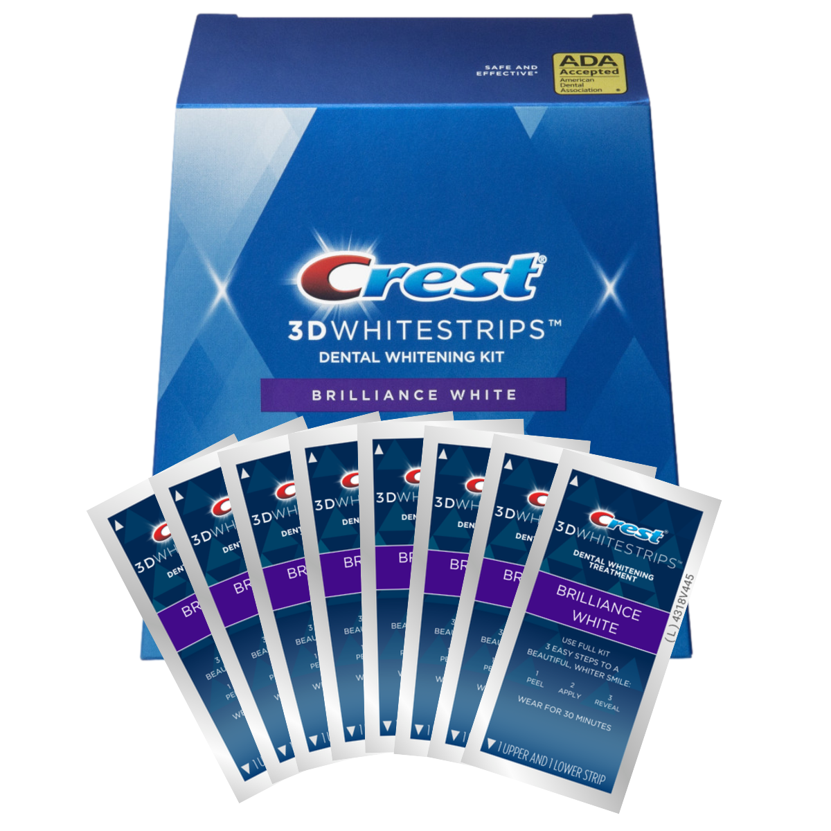 Bieliće Trake Crest 3D Brilliance White 9 Levels Whiter Whitestrips