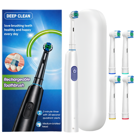 Deep Clean bijela električna četkica za zube + 4 glave